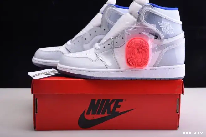 MaikeSneakers Air Jordan Zoom Retro 1 Blue CK6637-104 High Racer White 0428